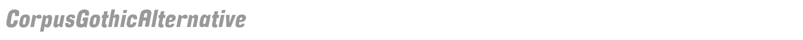 CorpusGothicAlternative font preview